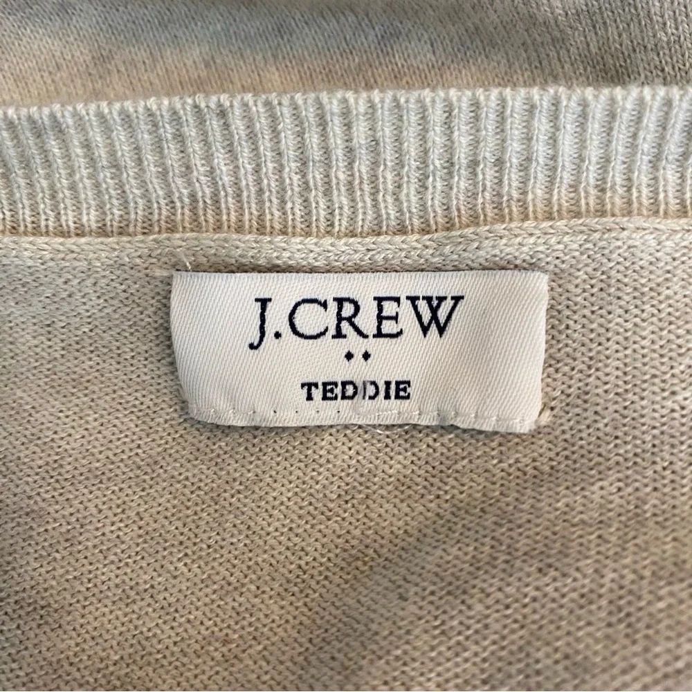 J. Crew Red Sequin Apple Teddie Crew Neck Sweater